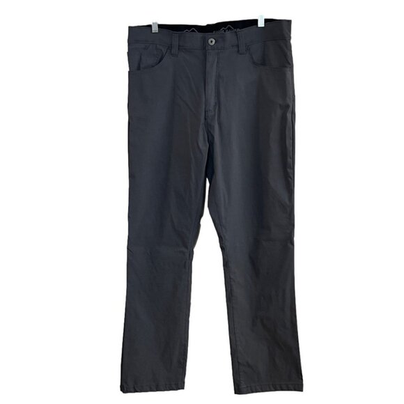 Men's Eddie Bauer Nylon Tech Pants. Gray Stretch Flex Straight Leg. Size 36 x 32 - Picture 1 of 6